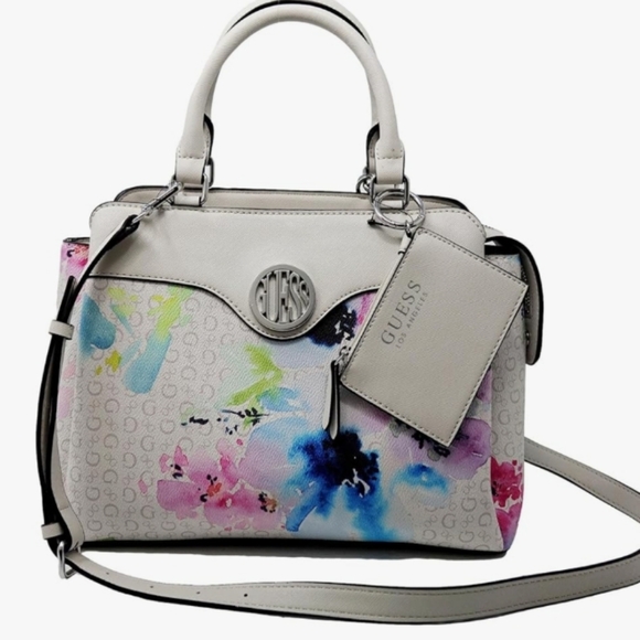Guess Handbags - GUESS Women's Shoulder Bag - White with Multicolor Floral